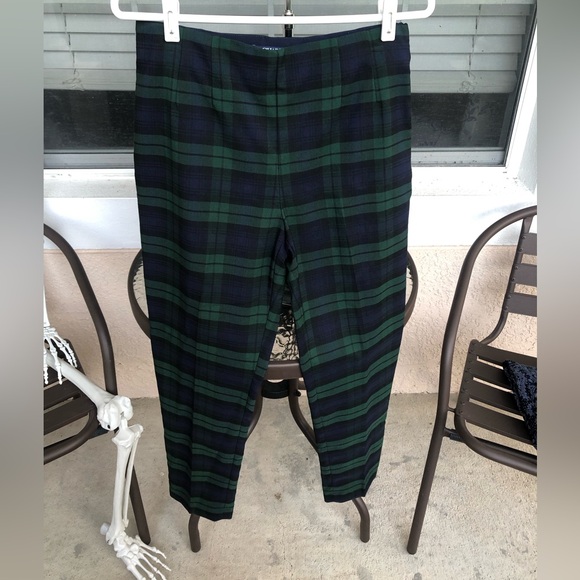 NWT Chaps Perfectly Polished Plaid Ankle Pants - 8 - Picture 1 of 11